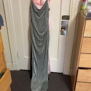 Windsor Shimmering Gray Maxi Dress